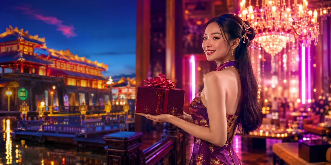 Bắn Cá neon rực rỡ phong cách casino Huế về đêm